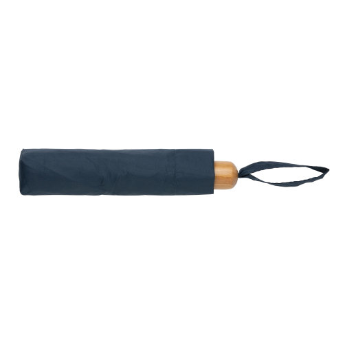 Компактный зонт Impact из RPET AWARE™ с бамбуковой рукояткой, d96 см 