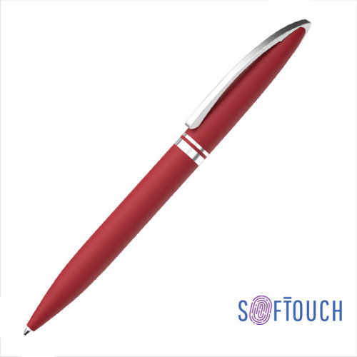 Ручка шариковая "Rocket", покрытие soft touch, красный