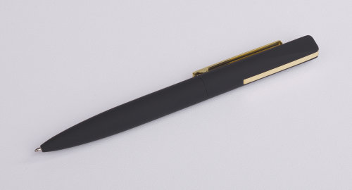 Ручка шариковая "Mercury", покрытие soft touch, черный с золотом