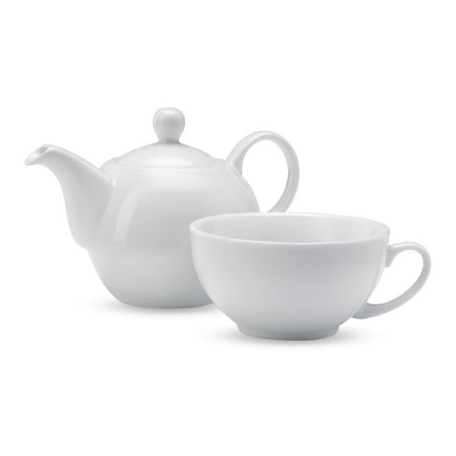 Чайник с чашкой (белый)