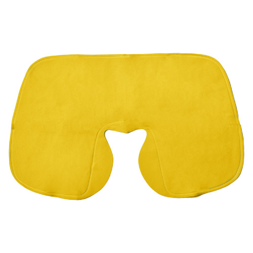Подушка ROAD  надувная дорожная в футляре; желтый; 43,5х27,5 см; твил; шелкография (желтый)