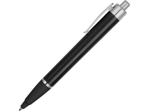 Ручка пластиковая шариковая Glow с подсветкой, черный/серебристый