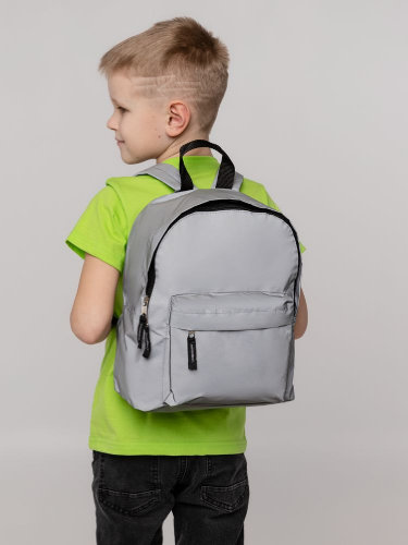 Рюкзак детский Manifest из светоотражающей ткани, серый