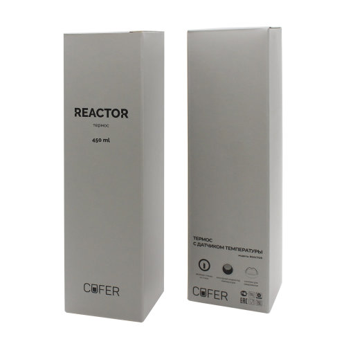 Термос Reactor софт-тач с датчиком температуры, фиолетовый