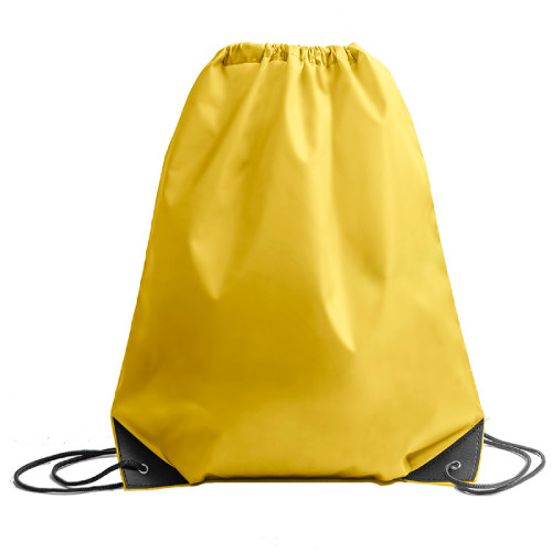 Рюкзак мешок с укреплёнными уголками BY DAY, желтый, 35*41 см, полиэстер 210D (желтый)