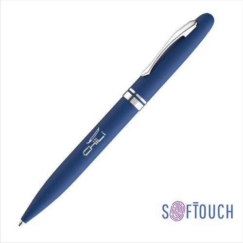 Ручка шариковая "Moon", покрытие soft touch, темно-синий