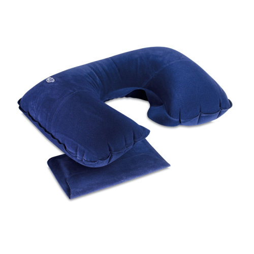 Подушка надувная в чехле (синий)