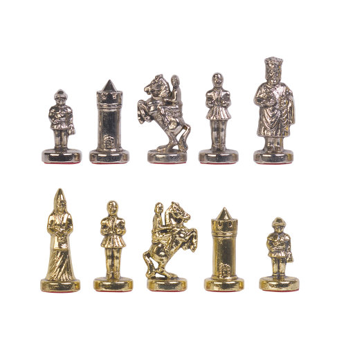 Шахматы "Византийская империя", бордовый с золотом