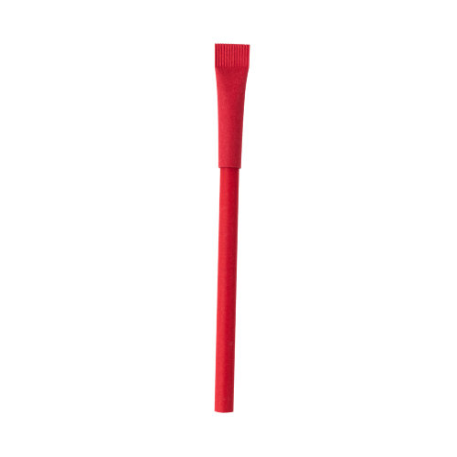 Ручка картонная Greta с колпачком, красная