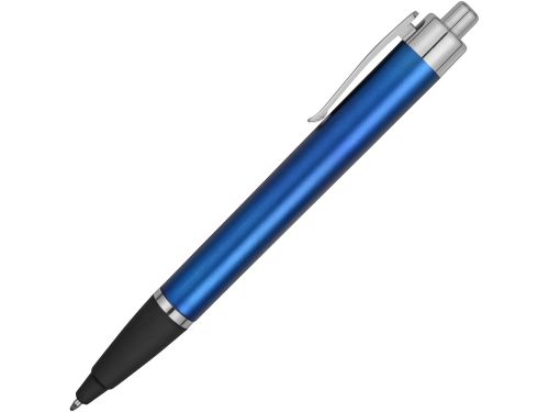 Ручка пластиковая шариковая Glow с подсветкой, синий/серебристый/черный