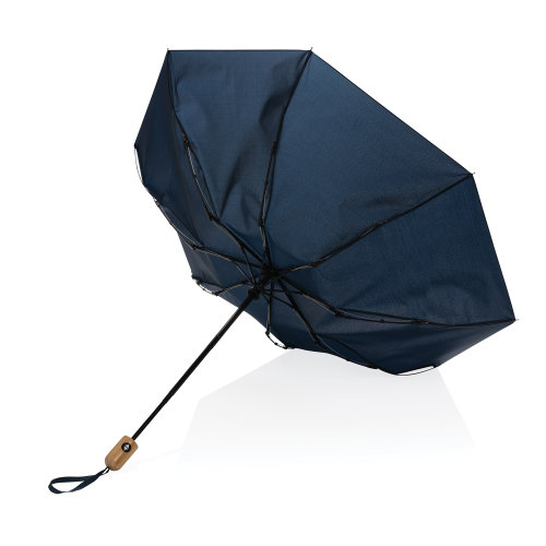 Автоматический зонт Impact из RPET AWARE™ с бамбуковой рукояткой, d94 см