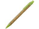 Ручка из пробки и переработанной пшеницы шариковая Evora, пробка/зеленый