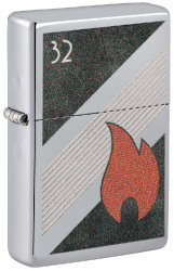Зажигалка ZIPPO Vintage с покрытием High Polish Chrome, латунь/сталь, серебристая, 38x13x57 мм