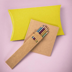 Набор подарочный PAINTER: скетчбук-блокнот, набор цветных карандашей, коробка; желтый (желтый)