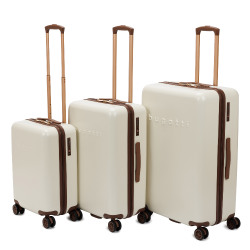 Набор из 3 чемоданов BUGATTI Amelia, бежевый, поликарбонат / АБС-пластик, 50х29х76 см