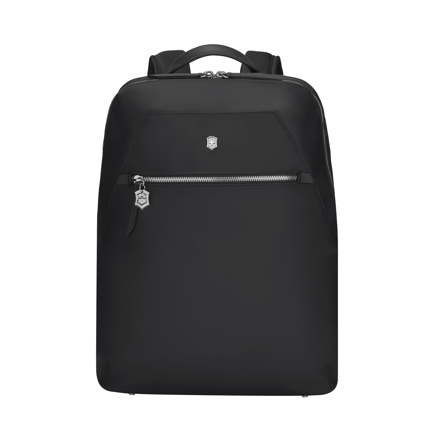 Рюкзак VICTORINOX Victoria Signature Compact Backpack, черный, нейлон/кожа, 30x16x38 см