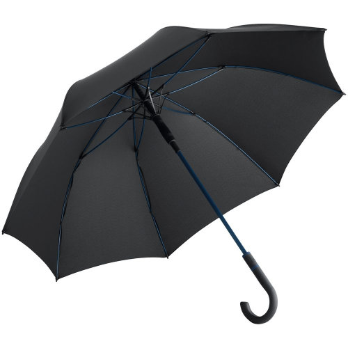 Зонт-трость с цветными спицами Color Style, синий с черной ручкой
