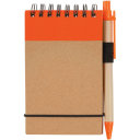 Блокнот на кольцах Eco Note с ручкой, темно-оранжевый